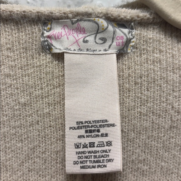 Free People cozy hooded duster OS one size fits all beige poly/nylon blend - Picture 2 of 4